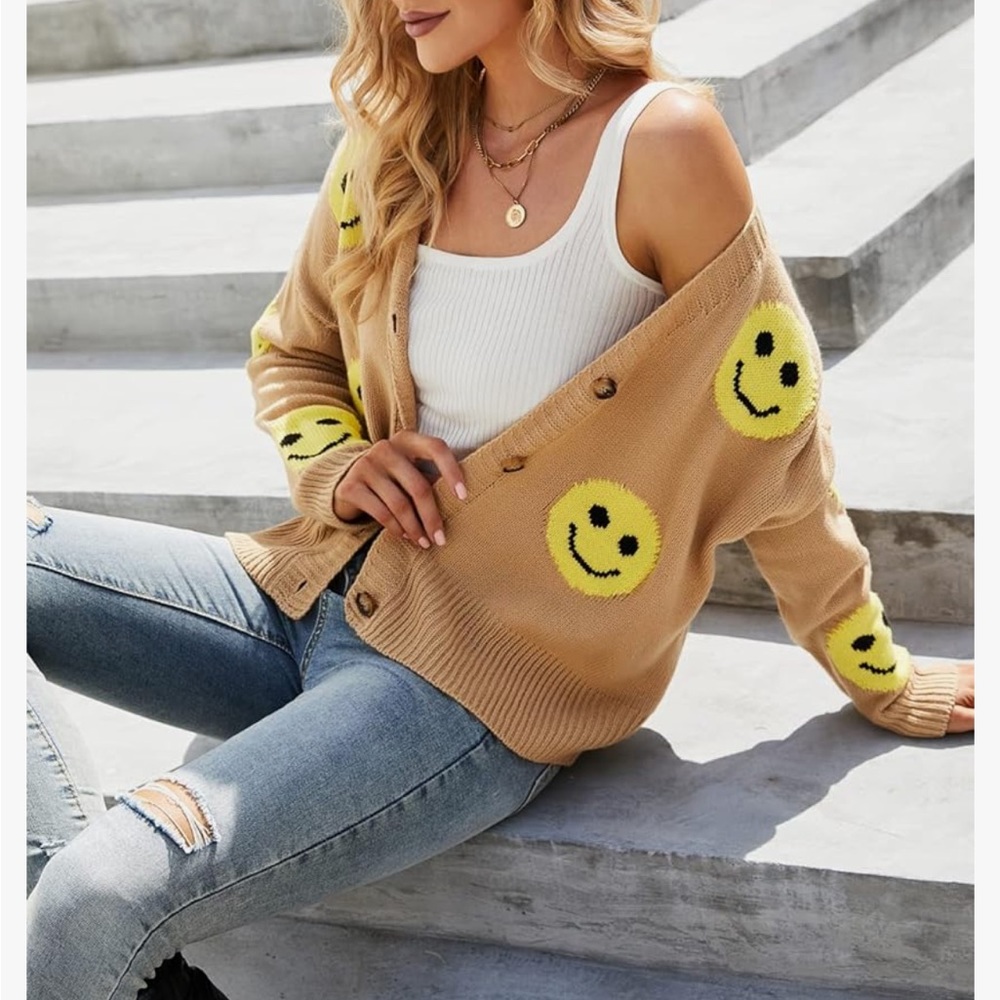 Women’s smiley face sweater